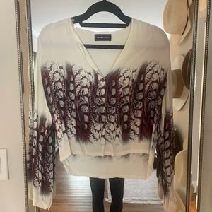 Fifteen Twenty Feather Print Top